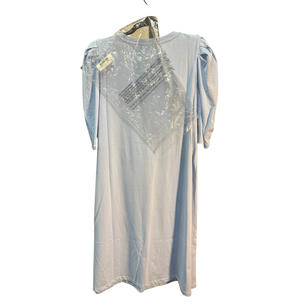NWOT Tuckernuck Pomander‎ Place Stella Puff Sleeve Light Blue T-Shirt Dress XXL - Picture 3 of 5